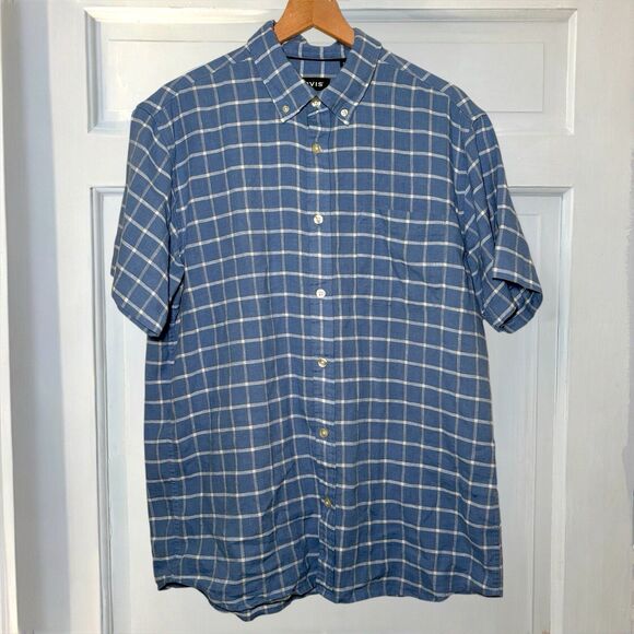 Orvis Classic Fit  Performance LINEN Men's L Wicking Button Up Blue Plaid Check - Picture 4 of 8